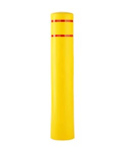黄色r-7130塑料系柱盖子，带红色反光条