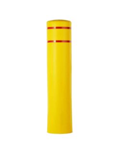 黄色r-7155塑料铺柱盖，带红色反光条