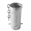 removable bollard mounting with chain