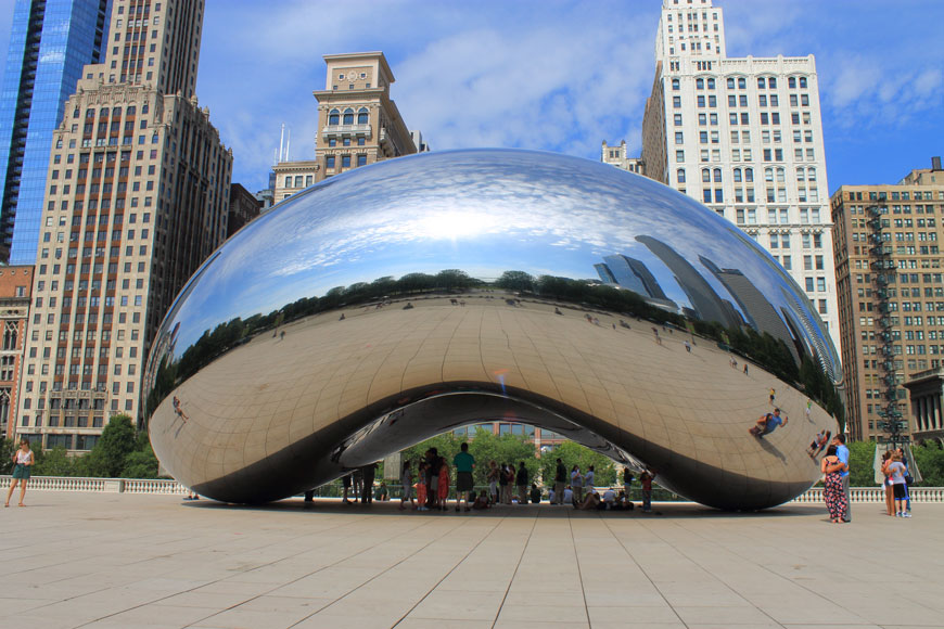 芝加哥的不锈钢云雕