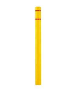 黄色r-7101塑料铺柱盖子，带红色反射柱