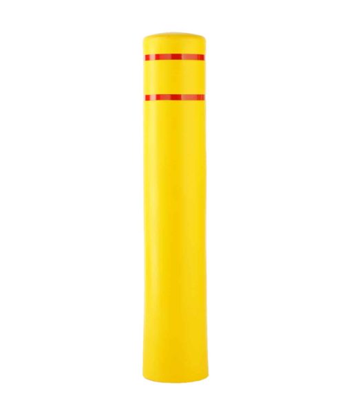 黄色R-7130塑料护柱盖，红色反光条