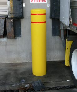 黄色R-7155塑料护柱盖上红色反光条