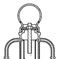 图显示自行车系缆桩盖固定在管道系缆桩使用粘合锚固系统