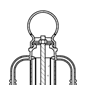 图显示自行车系柱盖安装使用螺纹杆