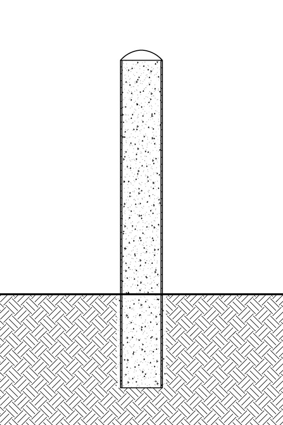 预埋钢管系柱的线框图