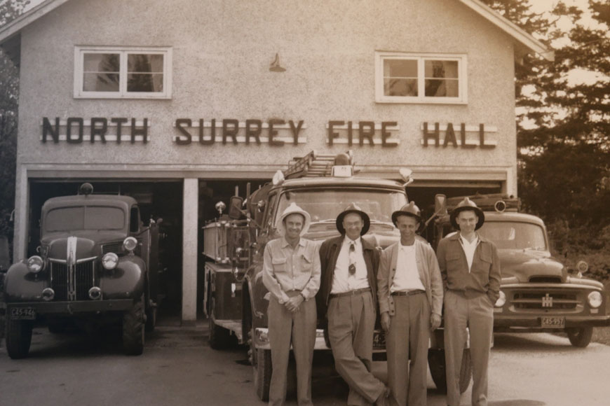 消防大厅的照片显示了导致历史保护和场地建造项目的根源