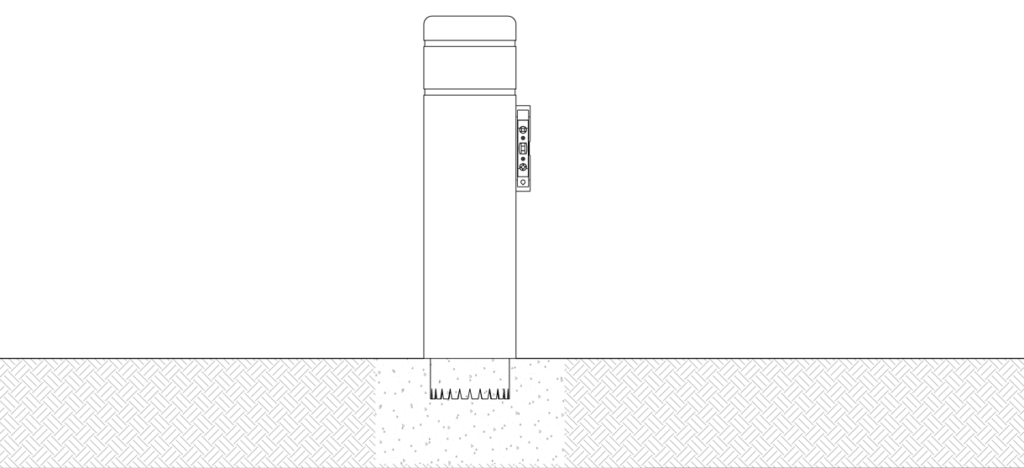 图中显示的水平对系柱盖，以确保它是垂直的