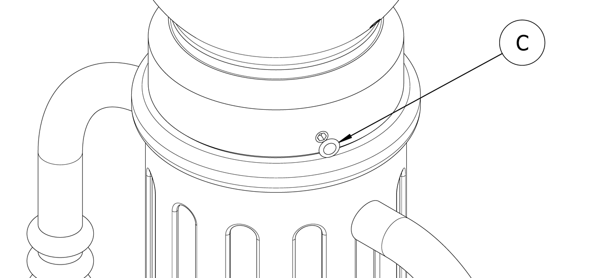 图显示了覆盖着塑料插头的固定螺钉