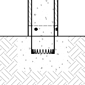 在这个动画中，柱盖和安全柱的基础显示为喷雾绝缘用来固定盖。