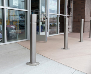 不锈钢可伸缩柱可允许使用店面可变