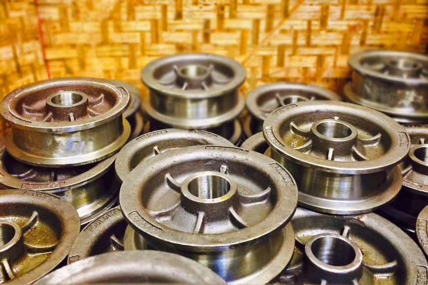 双重钢制工业车轮用于工业用途