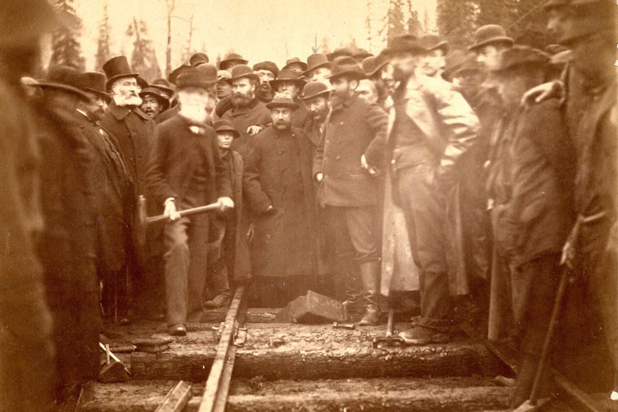 加拿大太平洋铁路建设的温哥华历史照片